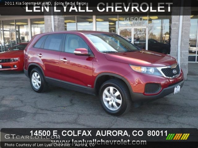 2011 Kia Sorento LX AWD in Spicy Red