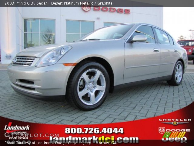 2003 Infiniti G 35 Sedan in Desert Platinum Metallic