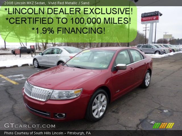 2008 Lincoln MKZ Sedan in Vivid Red Metallic