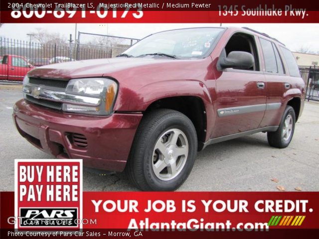 2004 Chevrolet TrailBlazer LS in Majestic Red Metallic