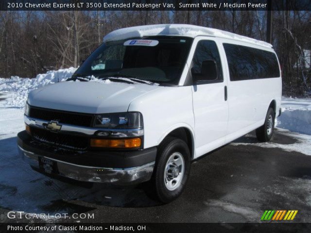 2010 Chevrolet Express LT 3500 Extended Passenger Van in Summit White