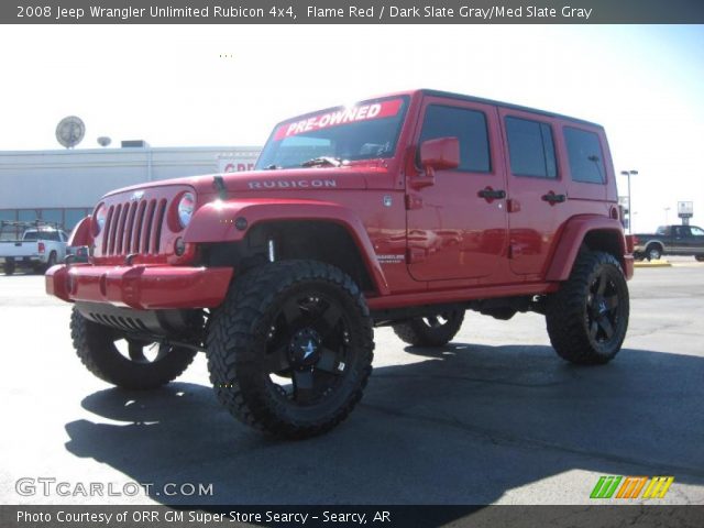 2008 Jeep Wrangler Unlimited Rubicon 4x4 in Flame Red