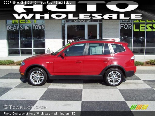 2007 BMW X3 3.0si in Crimson Red