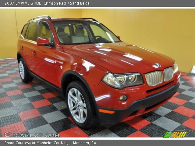 2007 BMW X3 3.0si in Crimson Red