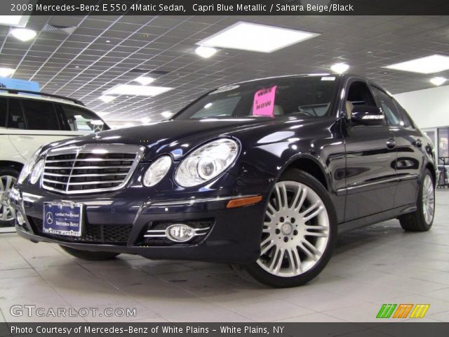 2008 Mercedes-Benz E 550 4Matic Sedan in Capri Blue Metallic