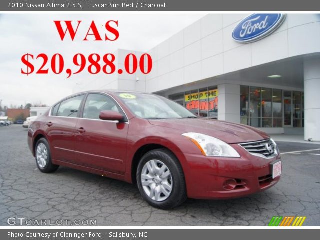 2010 Nissan Altima 2.5 S in Tuscan Sun Red