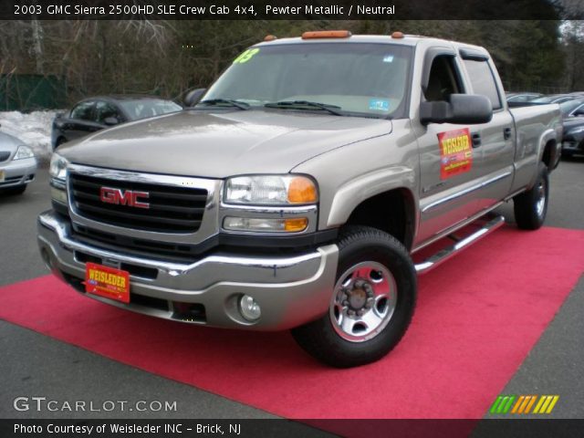 2003 GMC Sierra 2500HD SLE Crew Cab 4x4 in Pewter Metallic