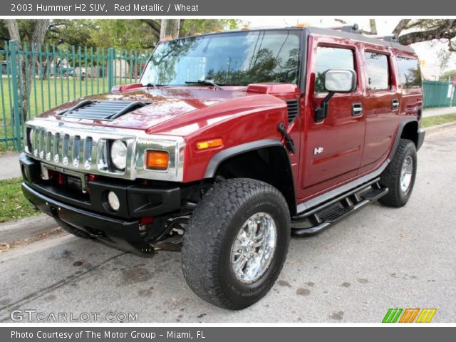 2003 Hummer H2 SUV in Red Metallic