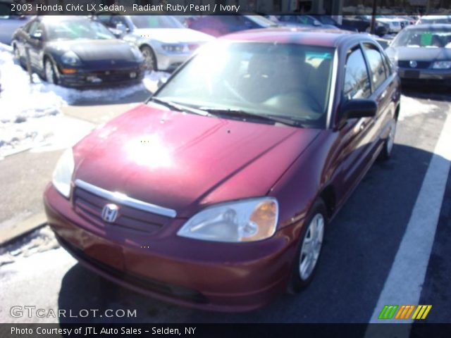 2003 Honda Civic LX Sedan in Radiant Ruby Pearl