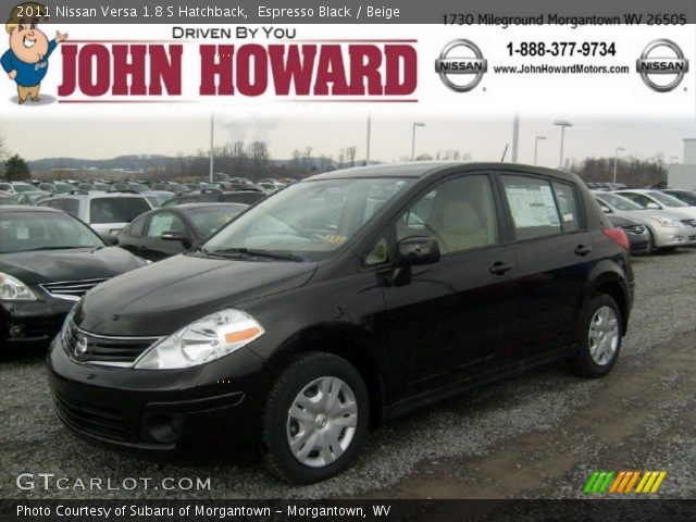 2011 Nissan Versa 1.8 S Hatchback in Espresso Black