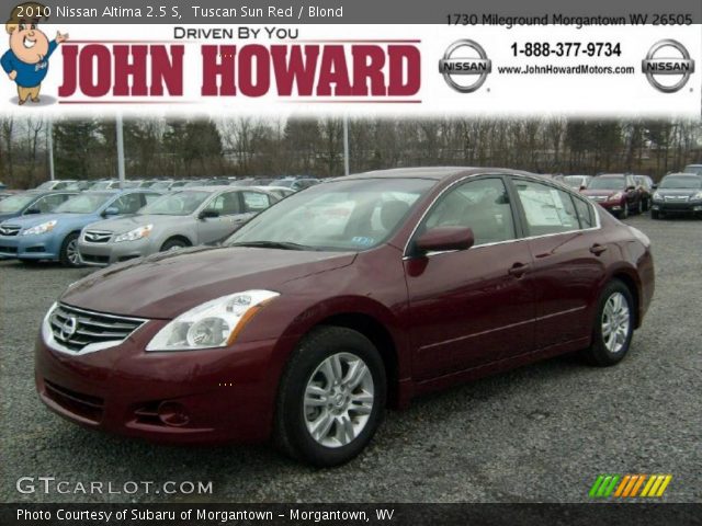 2010 Nissan Altima 2.5 S in Tuscan Sun Red