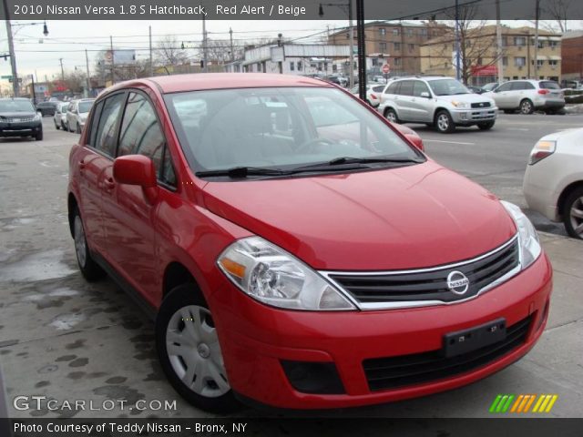 2010 Nissan Versa 1.8 S Hatchback in Red Alert