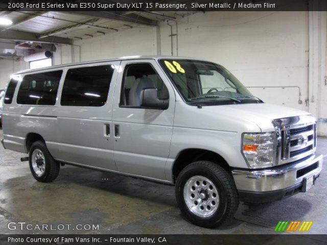 2008 Ford E Series Van E350 Super Duty XLT 15 Passenger in Silver Metallic