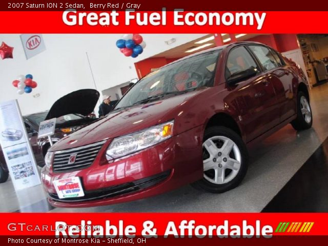 2007 Saturn ION 2 Sedan in Berry Red