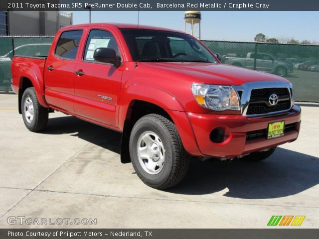 2011 Toyota Tacoma SR5 PreRunner Double Cab in Barcelona Red Metallic