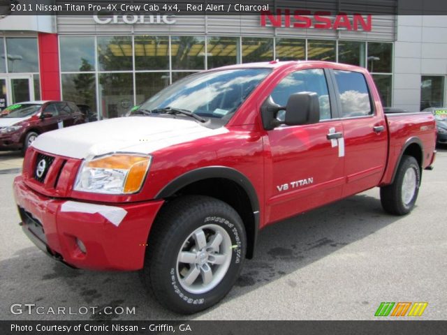 2011 Nissan Titan Pro-4X Crew Cab 4x4 in Red Alert