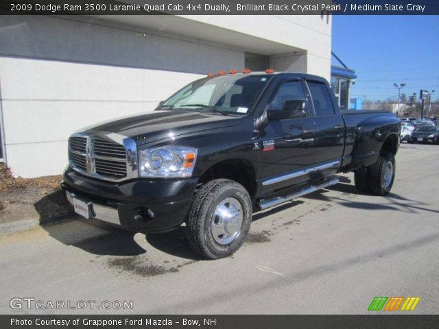 2009 Dodge Ram 3500 Laramie Quad Cab 4x4 Dually in Brilliant Black Crystal Pearl