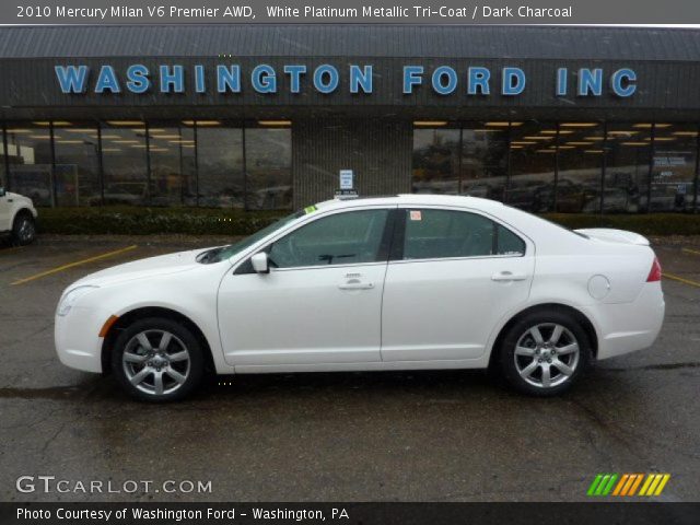 2010 Mercury Milan V6 Premier AWD in White Platinum Metallic Tri-Coat