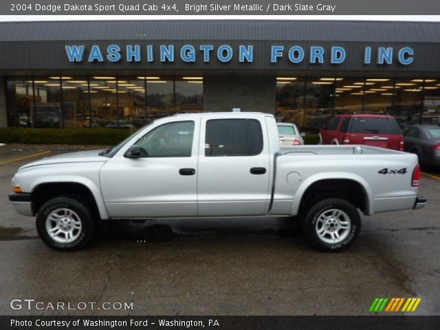 2004 Dodge Dakota Sport Quad Cab 4x4 in Bright Silver Metallic