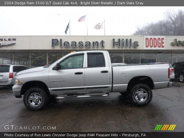 2004 Dodge Ram 3500 SLT Quad Cab 4x4 in Bright Silver Metallic