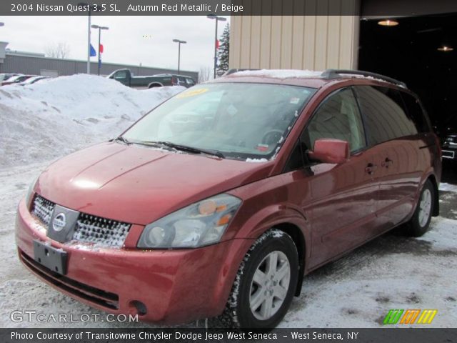 2004 Nissan Quest 3.5 SL in Autumn Red Metallic