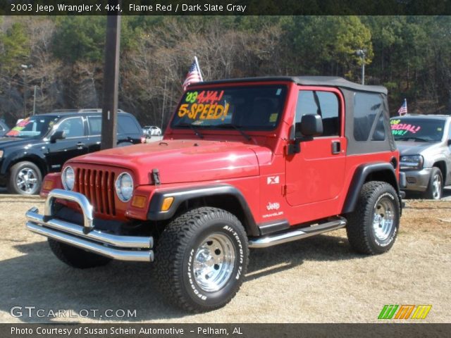 2003 Jeep Wrangler X 4x4 in Flame Red