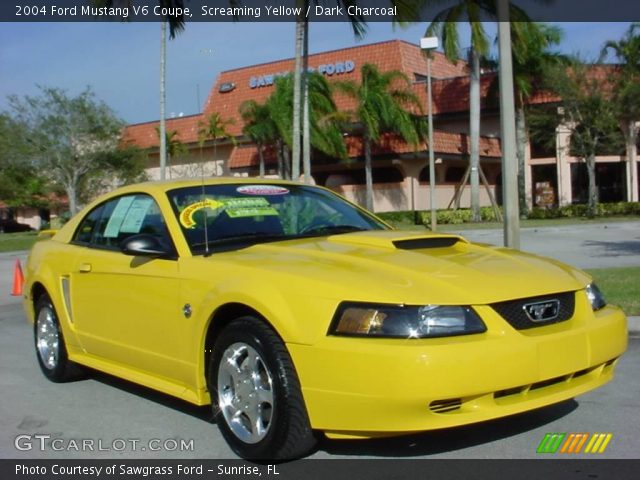 2004 Ford Mustang V6 Coupe in Screaming Yellow
