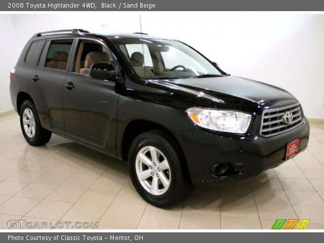 2008 Toyota Highlander 4WD in Black