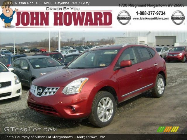 2011 Nissan Rogue SL AWD in Cayenne Red