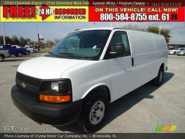 2010 Chevrolet Express 2500 Extended Work Van in Summit White