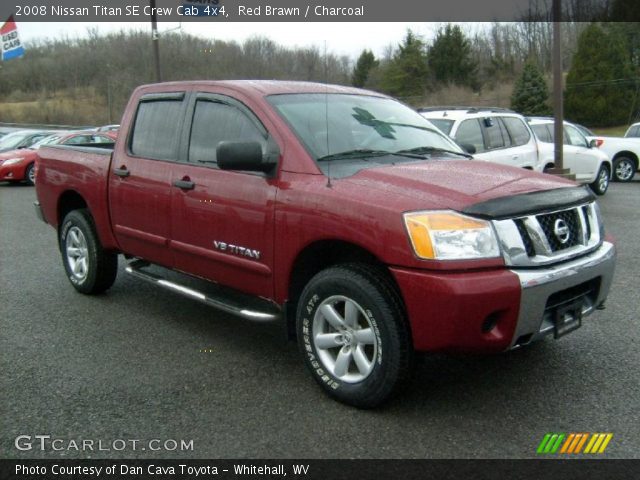 2008 Nissan Titan SE Crew Cab 4x4 in Red Brawn