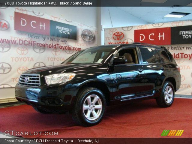2008 Toyota Highlander 4WD in Black