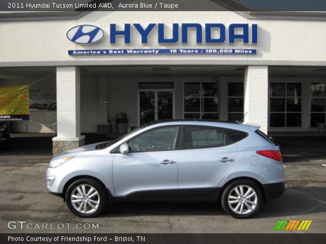 2011 Hyundai Tucson Limited AWD in Aurora Blue