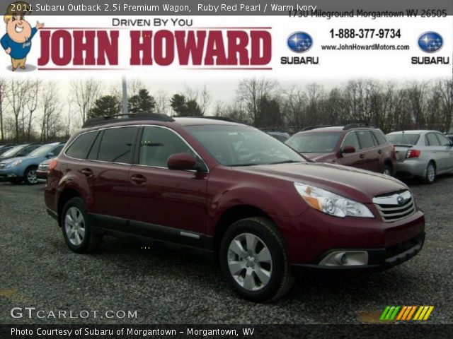 2011 Subaru Outback 2.5i Premium Wagon in Ruby Red Pearl