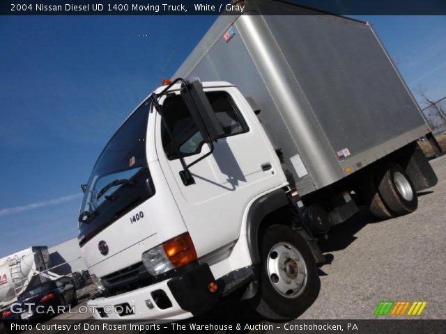 2004 Nissan Diesel UD 1400 Moving Truck in White