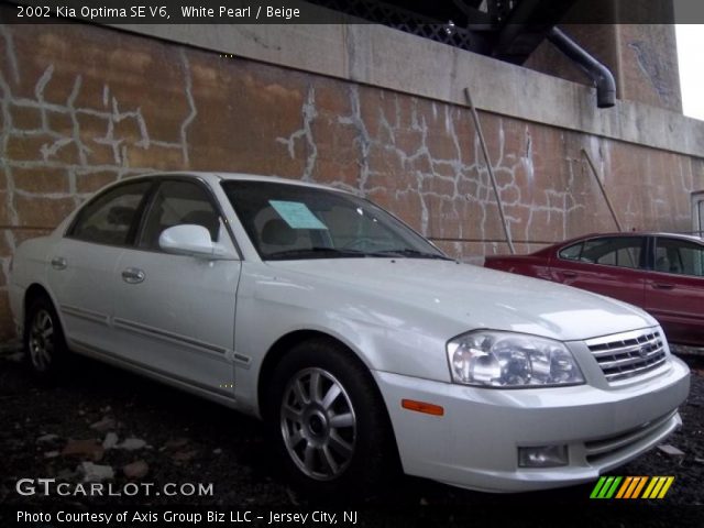 2002 Kia Optima SE V6 in White Pearl