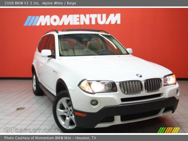 2008 BMW X3 3.0si in Alpine White
