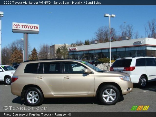 2009 Toyota Highlander V6 4WD in Sandy Beach Metallic