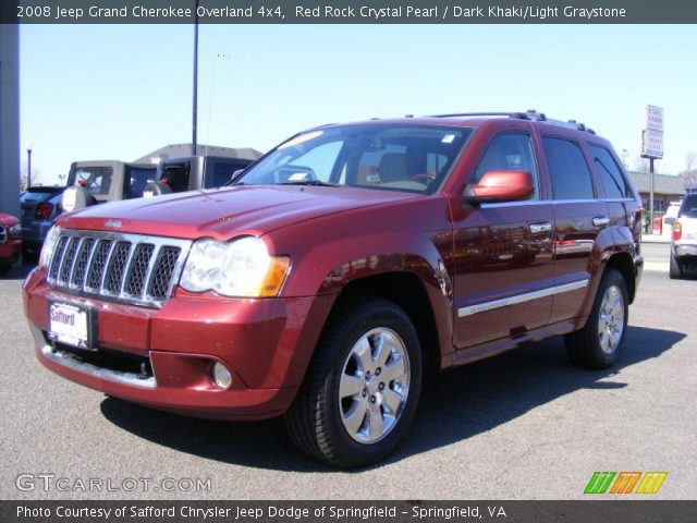 2008 Jeep Grand Cherokee Overland 4x4 in Red Rock Crystal Pearl