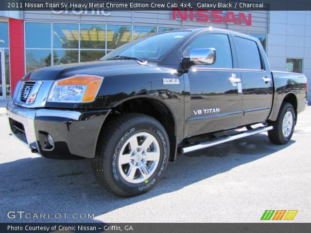 2011 Nissan Titan SV Heavy Metal Chrome Edition Crew Cab 4x4 in Galaxy Black