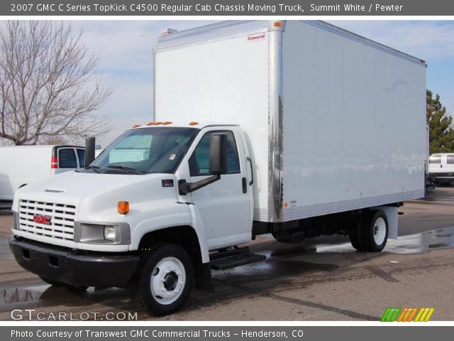 2007 GMC C Series TopKick C4500 Regular Cab Chassis Moving Truck in Summit White