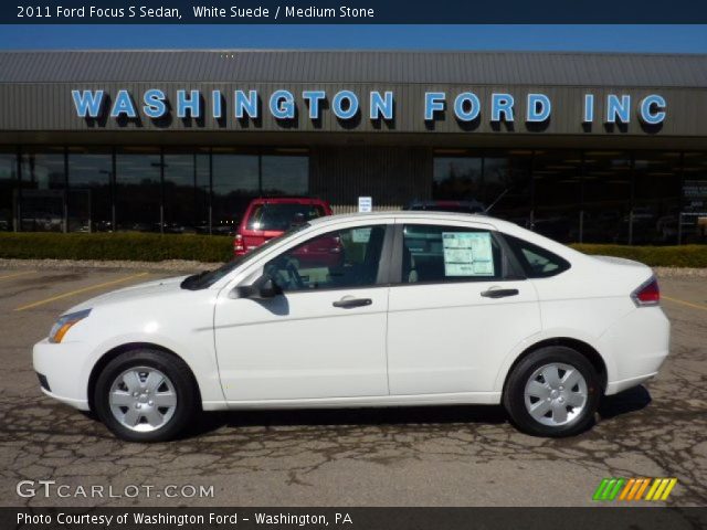 2011 Ford Focus S Sedan in White Suede