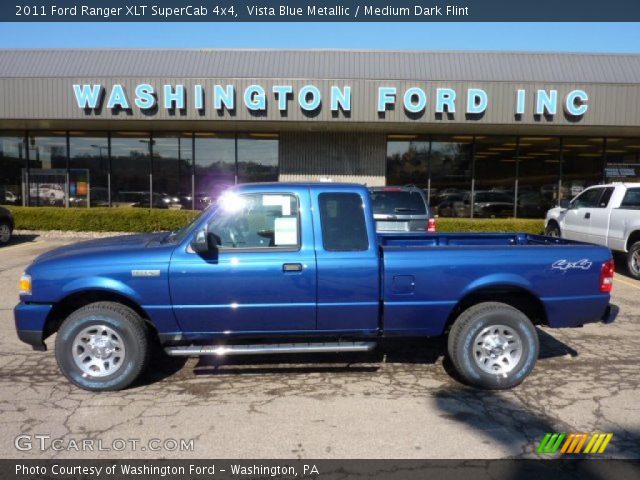 2011 Ford Ranger XLT SuperCab 4x4 in Vista Blue Metallic