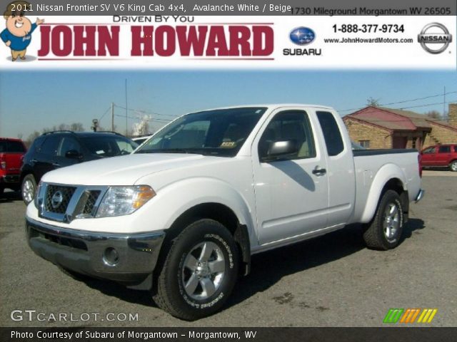 2011 Nissan Frontier SV V6 King Cab 4x4 in Avalanche White