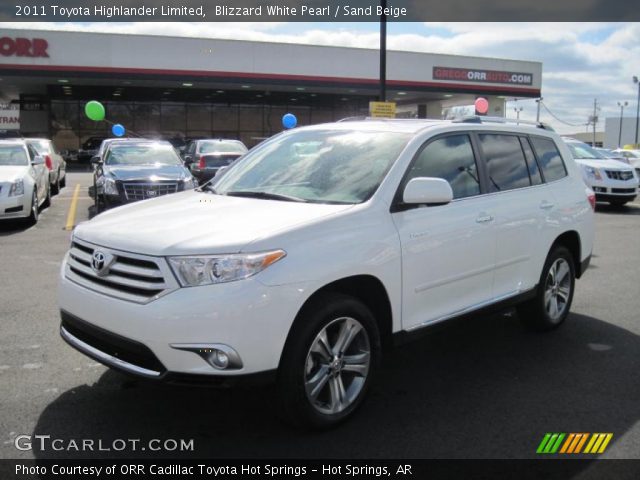 2011 Toyota Highlander Limited in Blizzard White Pearl