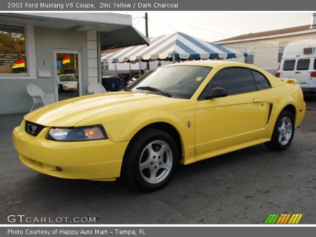 2003 Ford Mustang V6 Coupe in Zinc Yellow