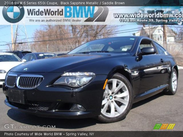 2008 BMW 6 Series 650i Coupe in Black Sapphire Metallic