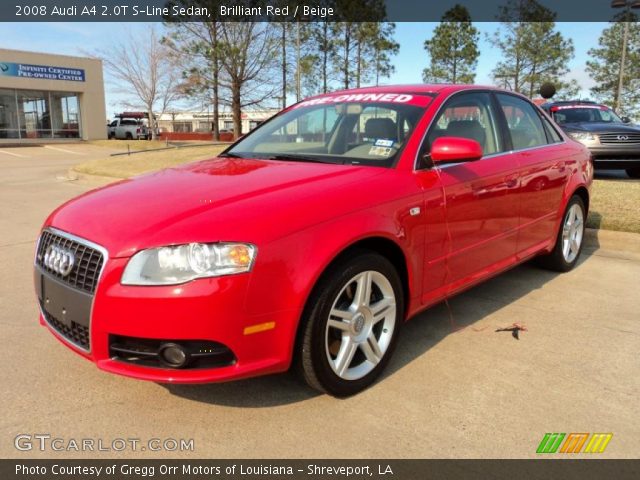 2008 Audi A4 2.0T S-Line Sedan in Brilliant Red