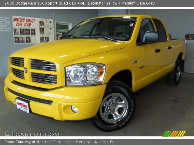 2008 Dodge Ram 1500 Sport Quad Cab 4x4 in Detonator Yellow
