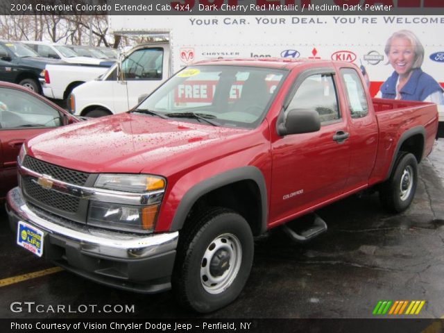 2004 Chevrolet Colorado Extended Cab 4x4 in Dark Cherry Red Metallic